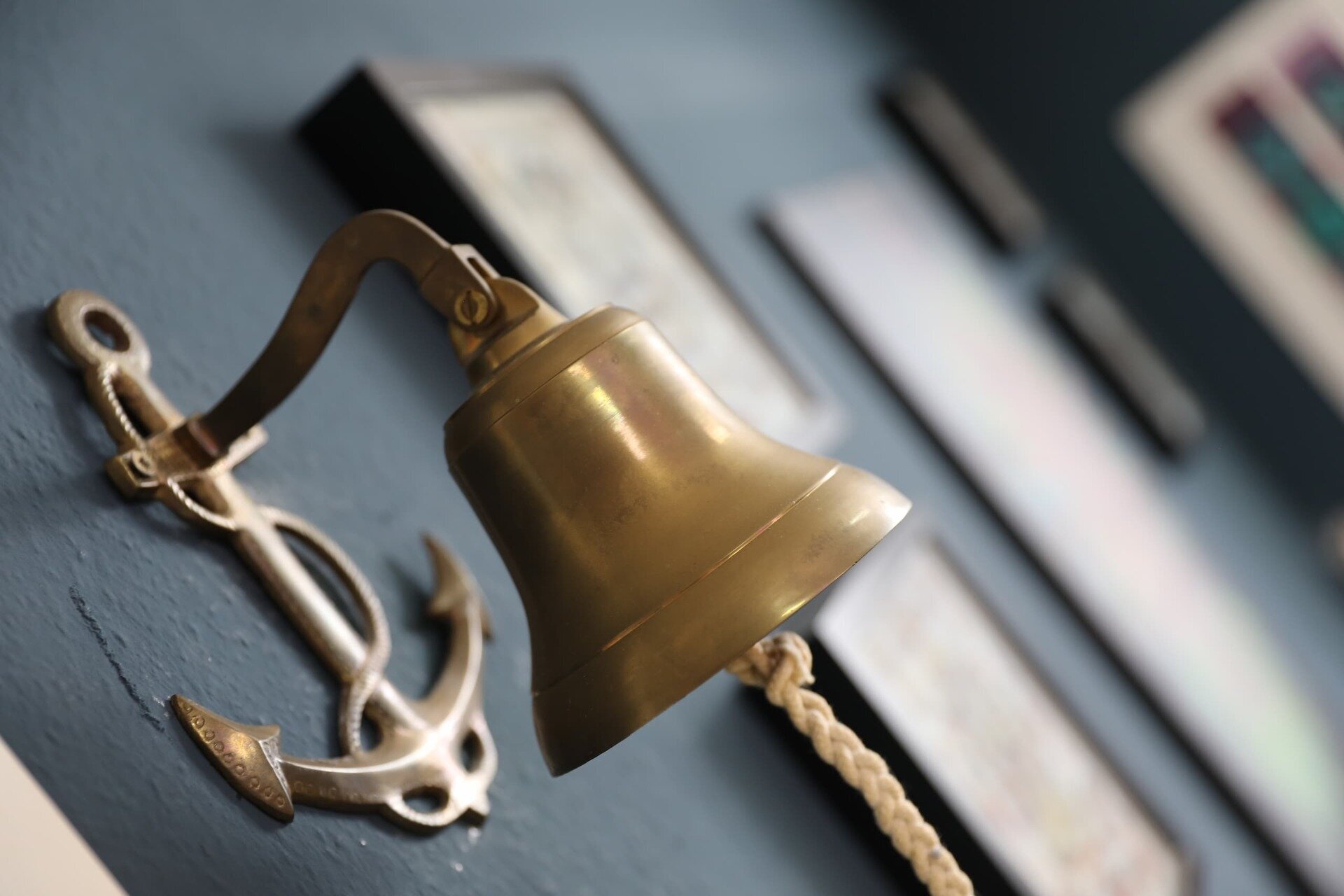 The captain's bell in the studio